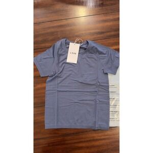 LSKD AeroFLX+ Seamless Tee Night Shadow Blue Training Shirt Womens Size S NEW